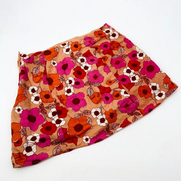 Urban Outfitters pink floral mini skirt - Picture 4 of 4
